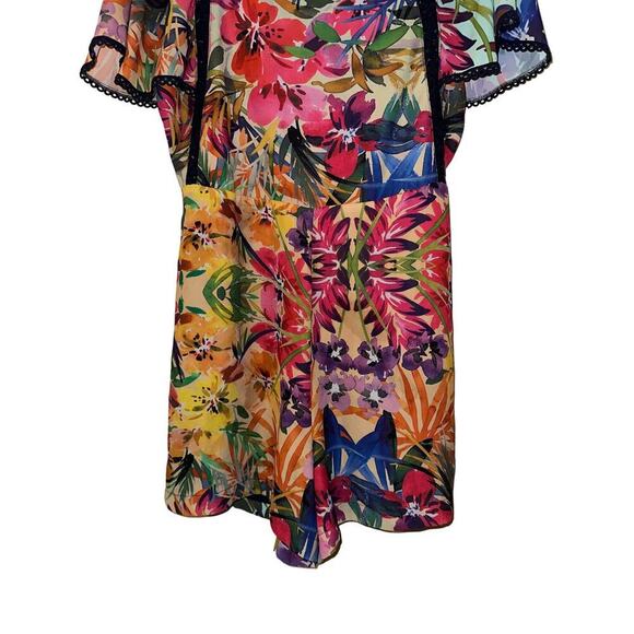 Chloe Oliver Anthropologie Floral Romper Size Small - Picture 3 of 8